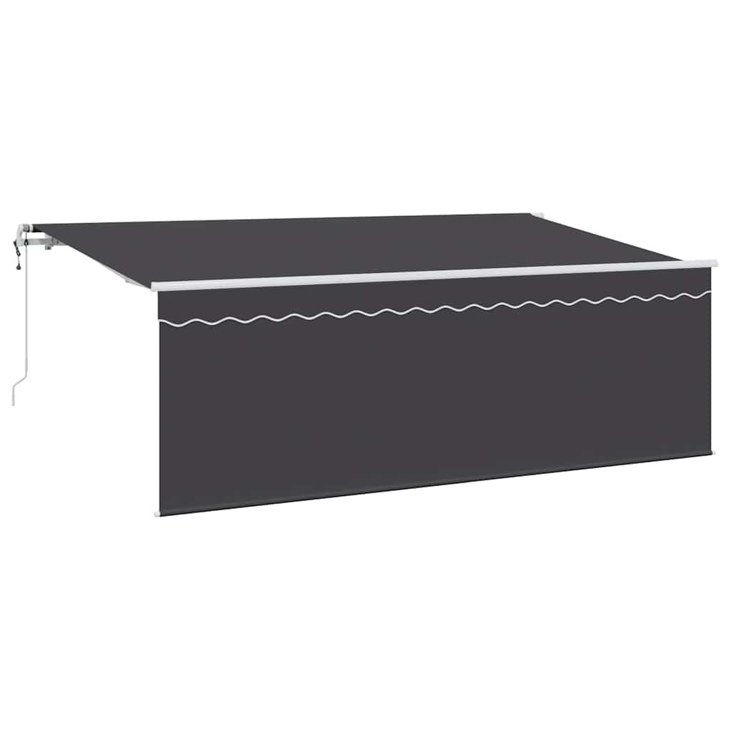 Auvent rétractable vidaXL anthracite 350 x 200 cm pour ombrager un balcon ou une terrasse