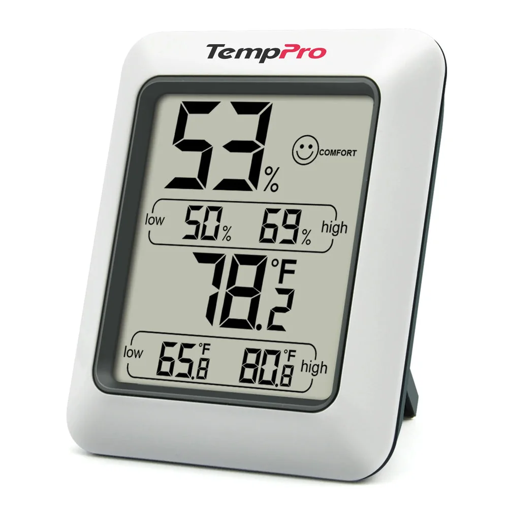 Thermomètre hygromètre TempPro TP50 affichant température et humidité